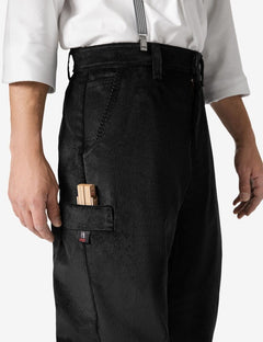 FHB Cordhose ALAIN Ballonhose Arbeitshose schwarz mit Zollstocktasche