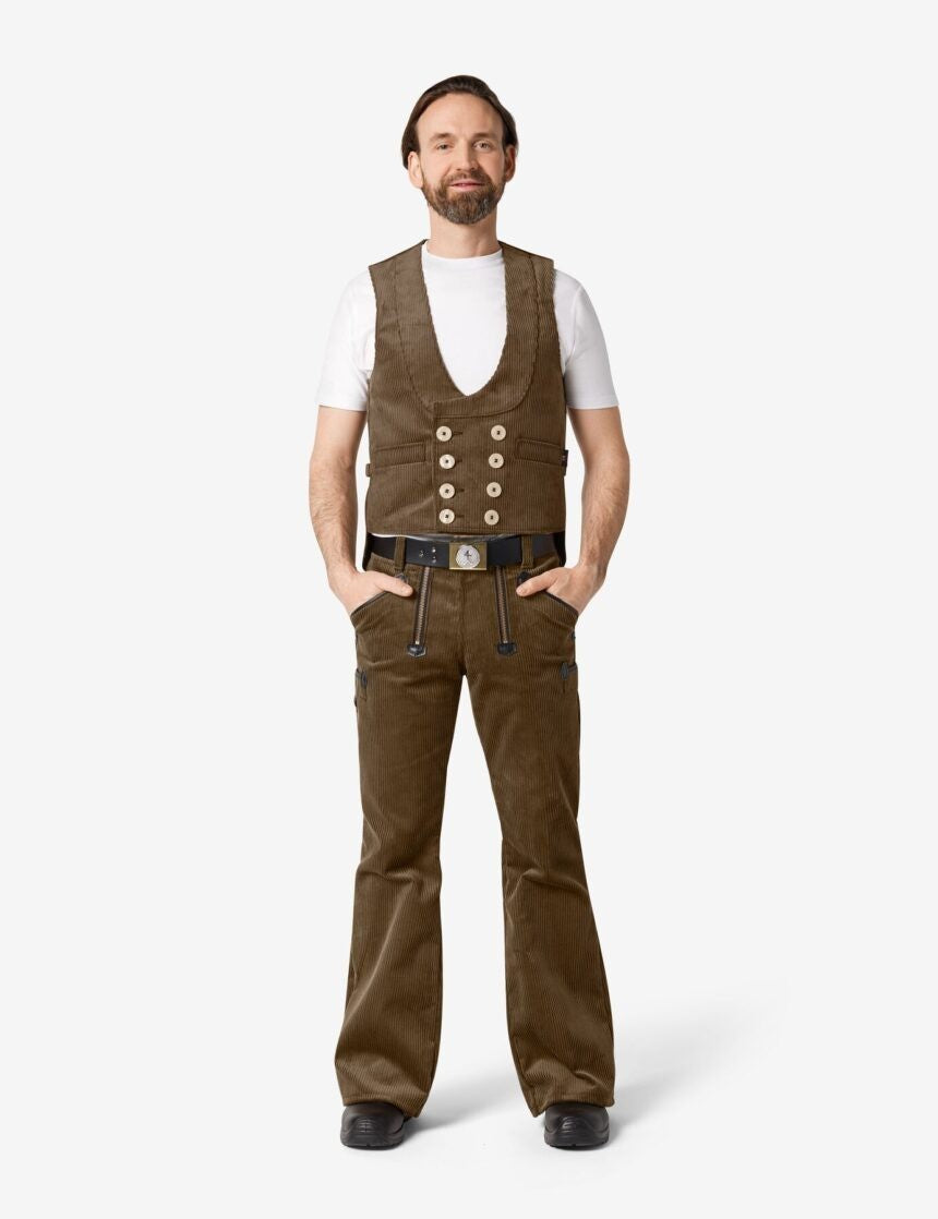 FHB Zunfthose ALFONS Trenkercord mit Schlag robust Arbeitshose