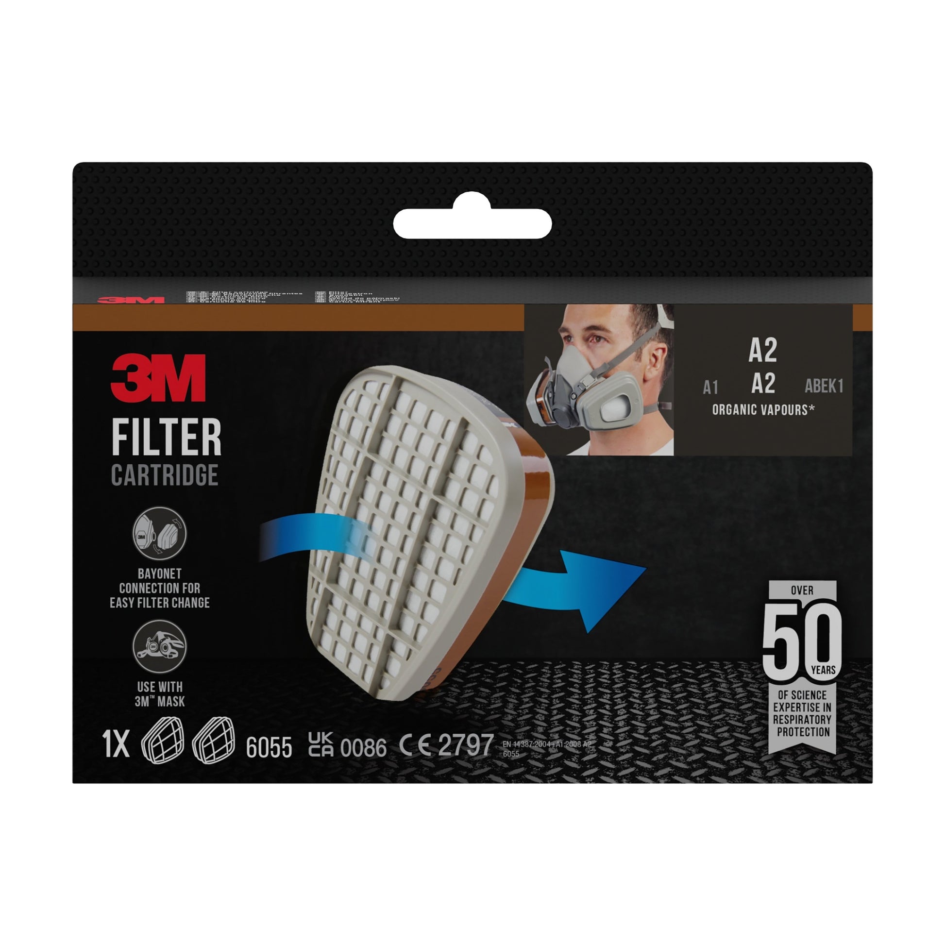 3M™ Filterpatrone 6055, A2 Organische Dämpfe-1