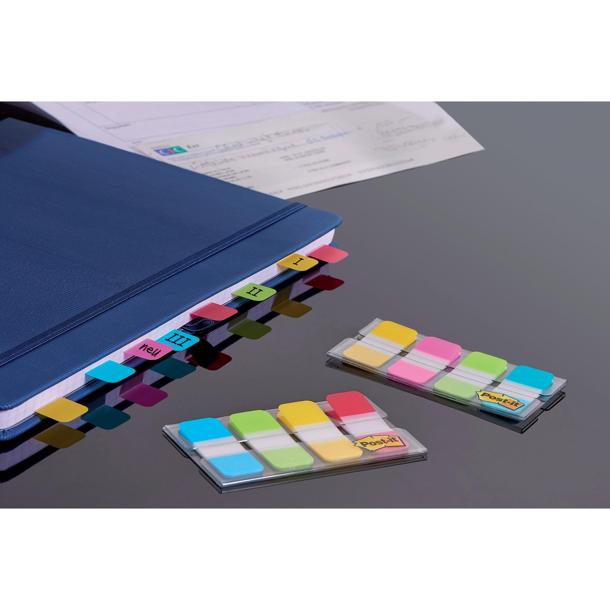 Post-it® Index Strong Ablagetabs, Mini, Gelb, Rot, Blau und Grün, 15.8 mm x 38.1 mm, 40 Haftstreifen/Spender, 1 Spender/Packung | 1 Stück-2