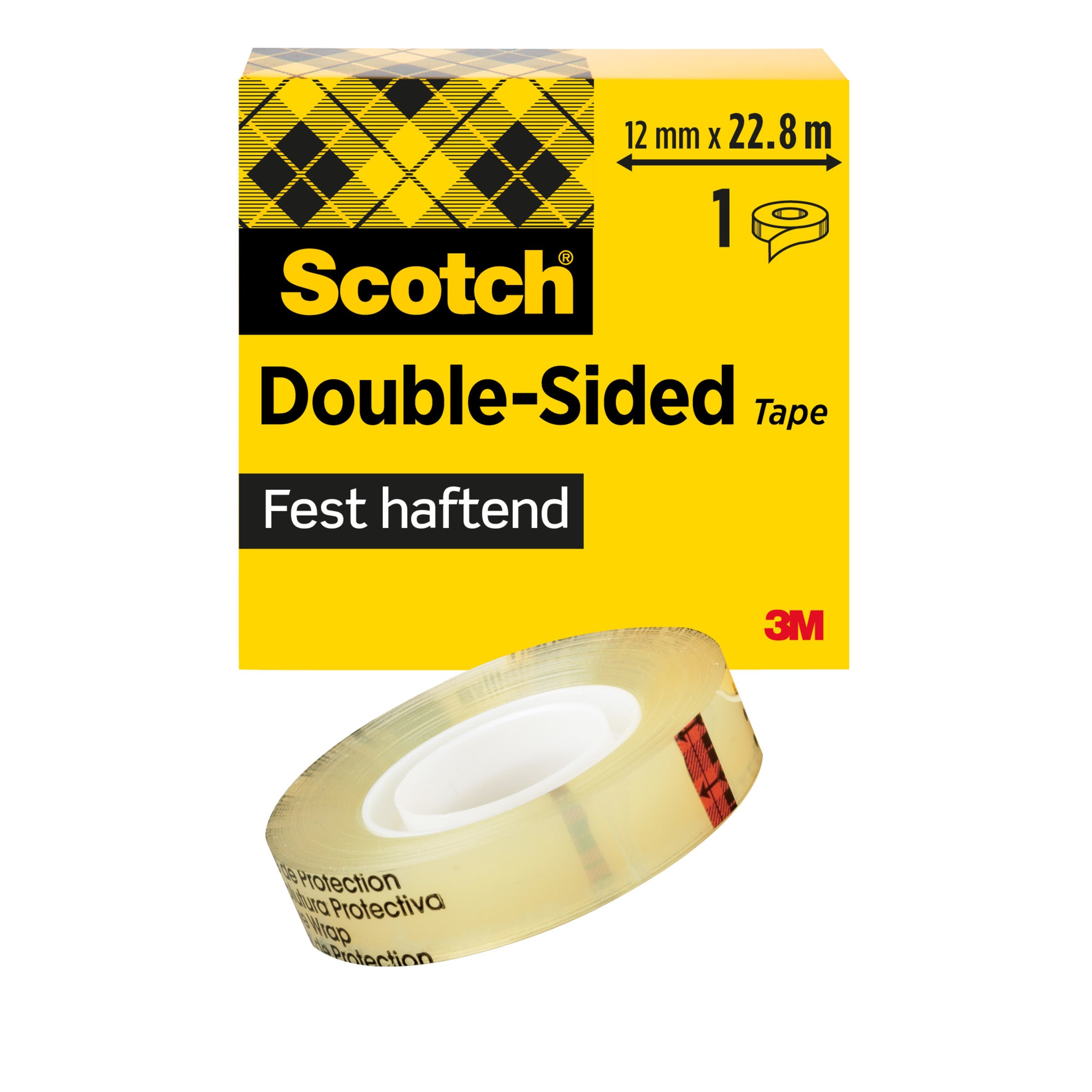Scotch® doppelseitiges Klebeband, 12 mm x 22.8 m, 1 Rolle