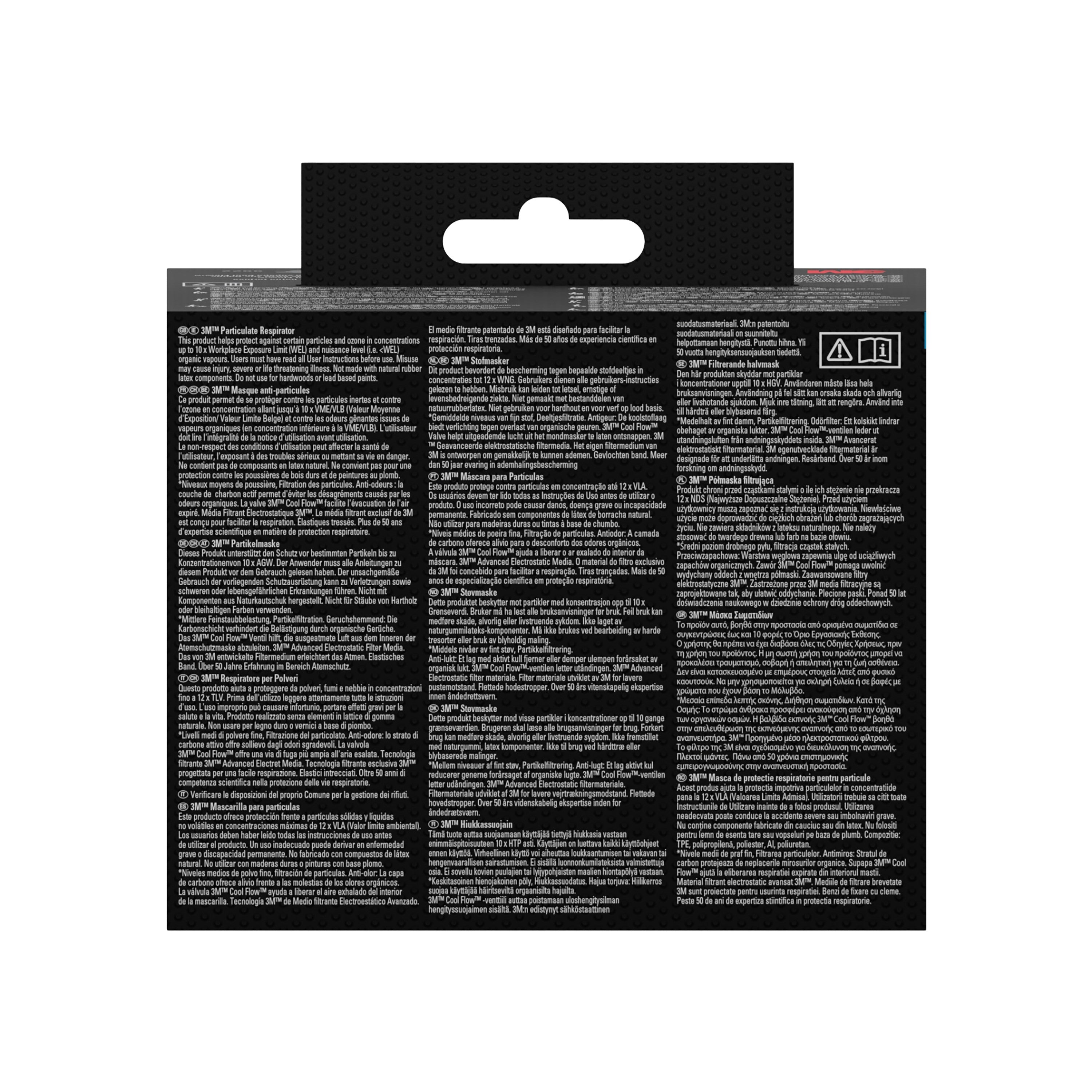 3M™ Aura™ Comfort Cool Flow™ Partikelmaske 9332+, FFP3, mit Ventil-zoom-10