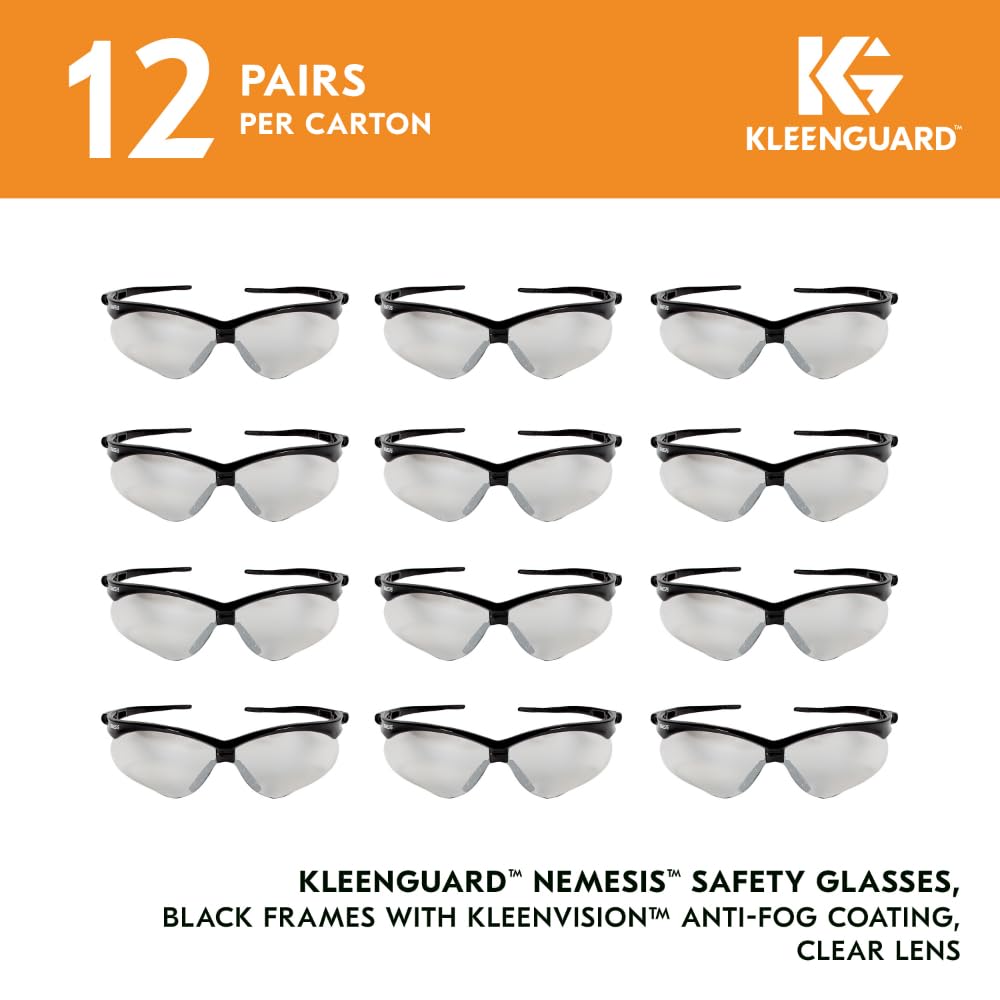 Auslaufartikel: KleenGuard® V30 Nemesis™ Schutzbrille - Beschlagfrei-Beschichtung / Transparent - 1 Carton  x 12 Glasses | Karton (1 Box)-2