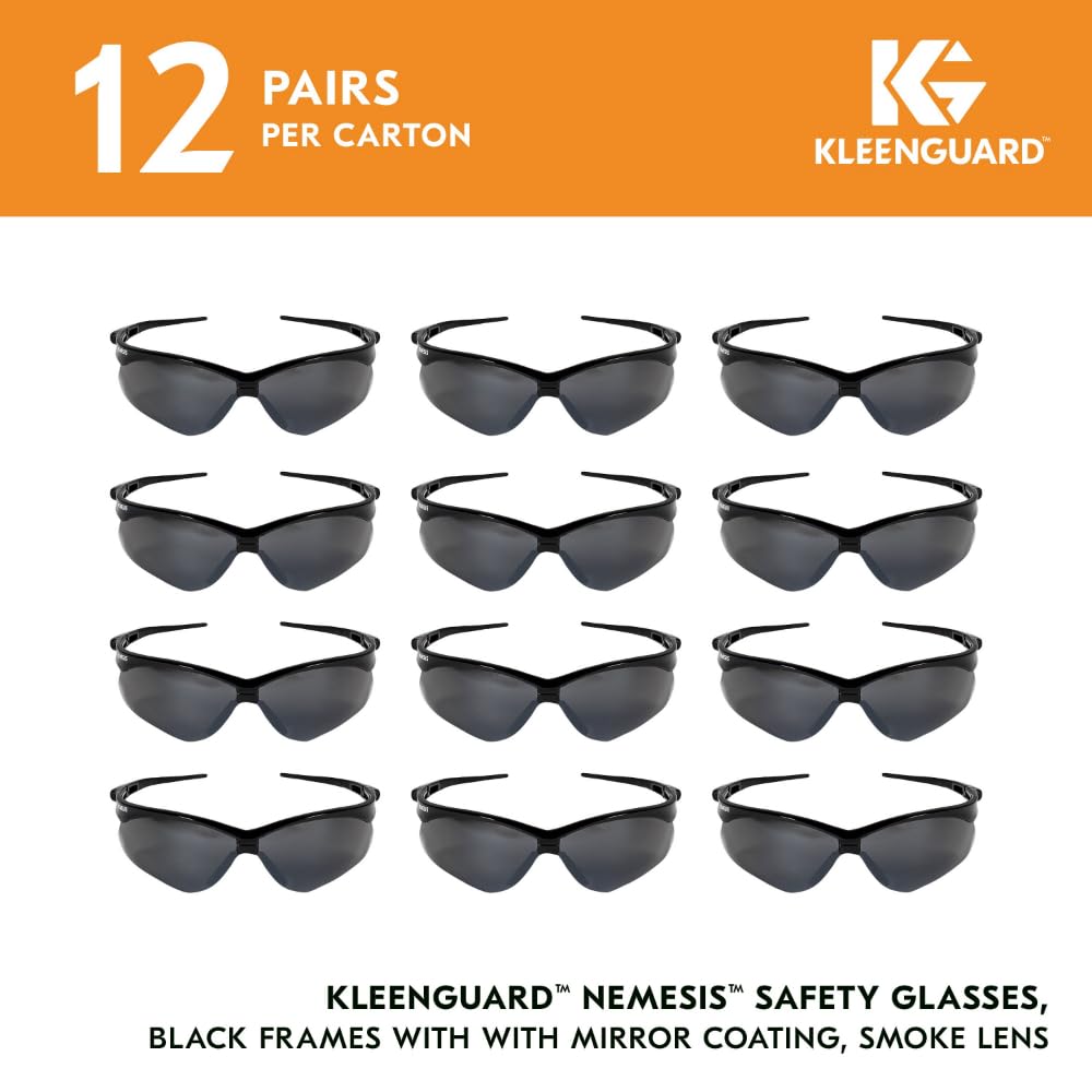 Auslaufartikel: KleenGuard® V30 Nemesis™ Schutzbrille - Smoke Spiegel - 1 Carton  x 12 Glasses | Karton (1 Box)