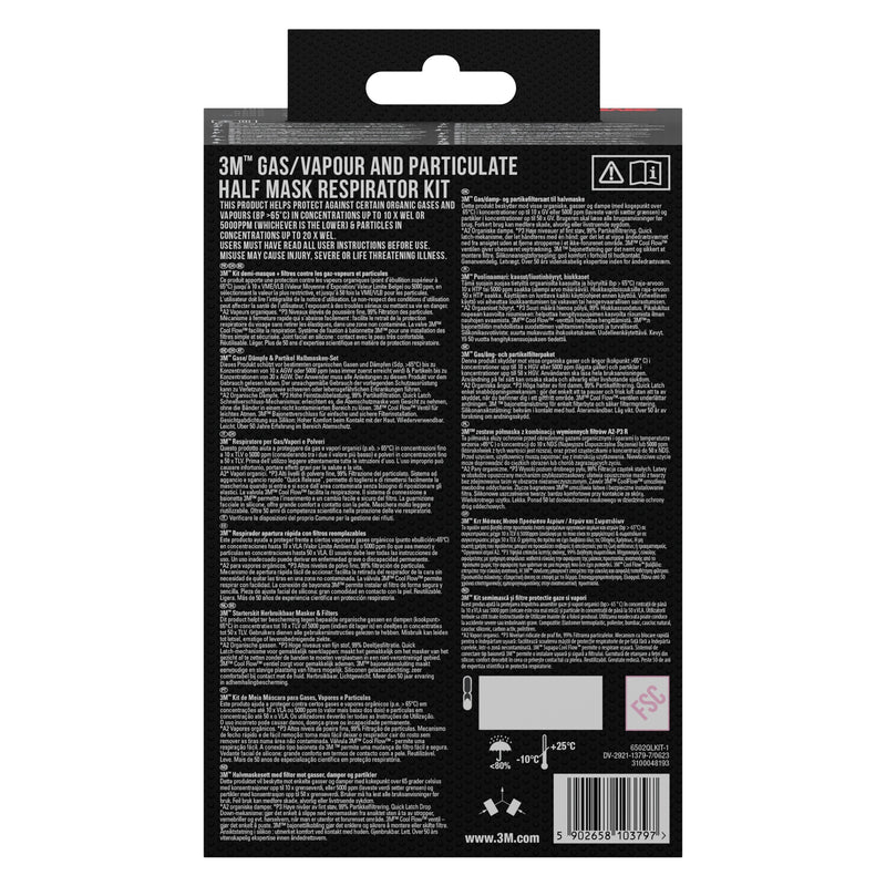 3M™ Halbmasken-Gehäuse 6200 wiederverwendbar, mittelgroß | Packung (1 Stück)-zoom-