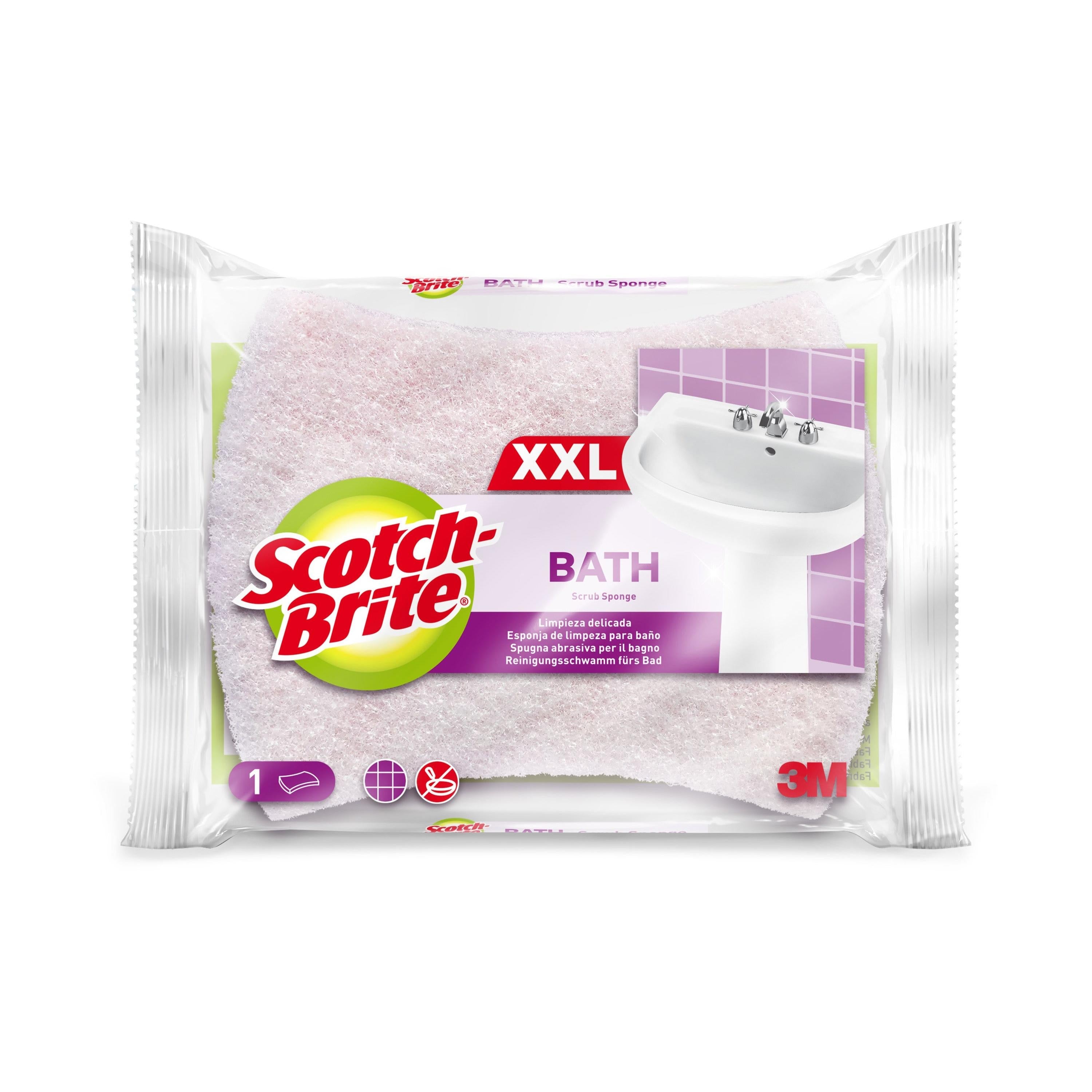Scotch-Brite® Bath XXL Reinigungsschwamm für das Bad, 1 Stück pro Packung | Packung (1 Stück)