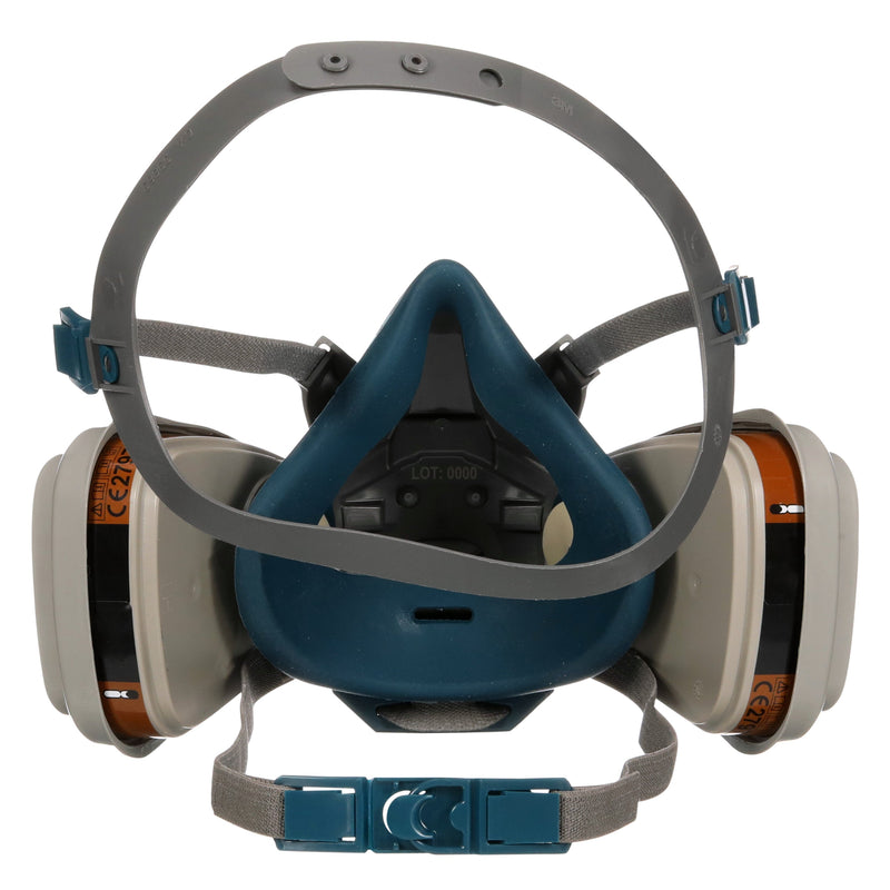 3M™ Quick Latch-Atemschutzmaske 6502QLKIT-1 mit austauschbaren Filtern, A2P3 organische Dämpfe (1x6502, 2x6055, 2x5935, 2x501) | Packung (1 Stück)-zoom-