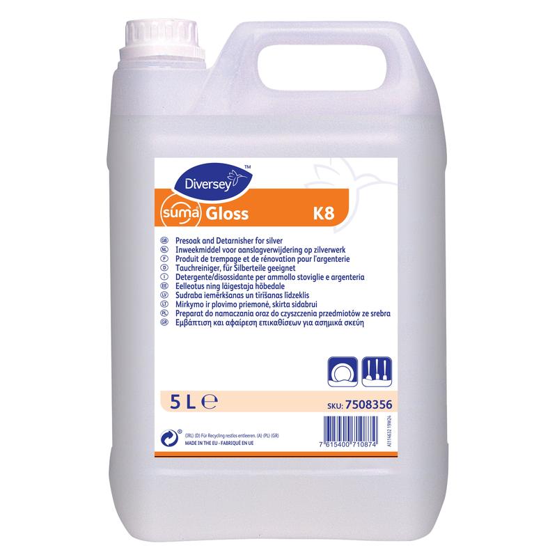 Suma Gloss K8, Flüssiger Bestecktauchreiniger, für Silberteile geeignet | Kanister (5 l)-1