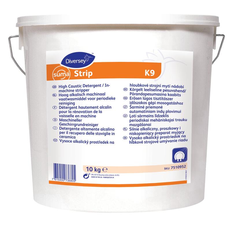 Suma Strip K9, Schaumhemmender, pulverförmiger Geschirrgrundreiniger | Eimer (10 kg)-1