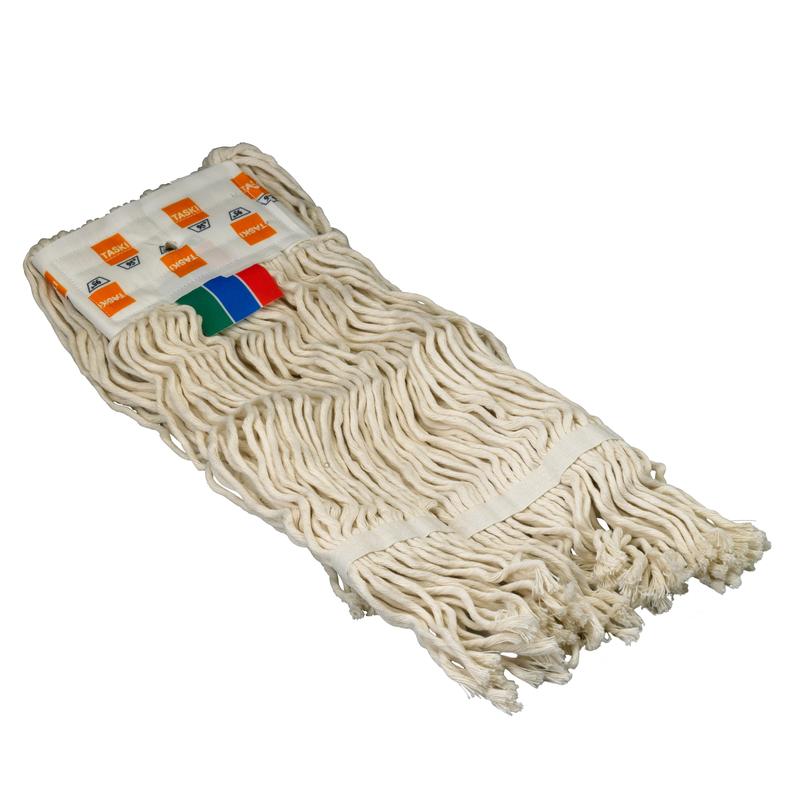 TASKI Duo Mop Fransen (300 g), Saugfähige 100% Baumwollfransen mit Bandverstärkung, waschbar bis 95°C | Karton (2 Packungen)-1