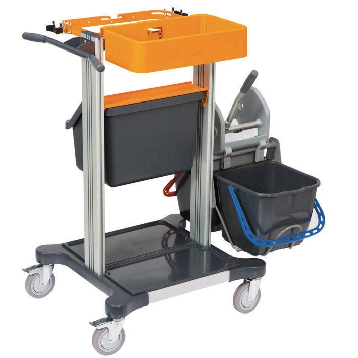 TASKI Mini Trolley Wet, Das kleine Reinigungswagen-System für die traditionelle Nassreinigung mit Flach- und Kentuckymoppbezügen. | Packung (1 Stück)-1