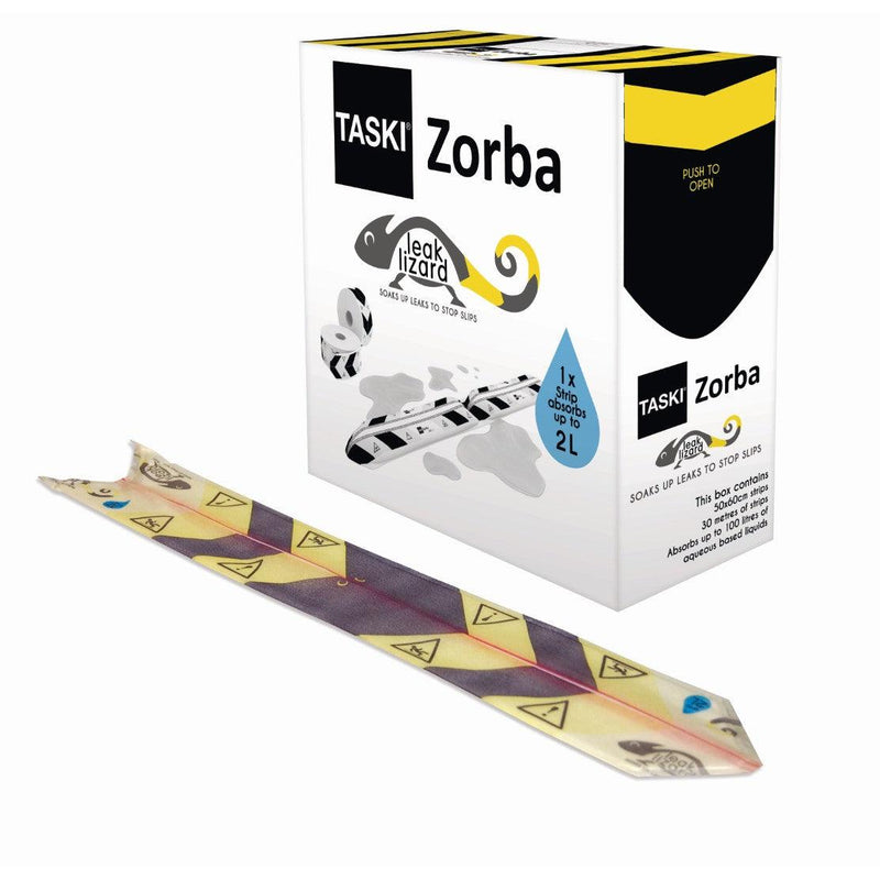 TASKI Zorba Leak Lizard, hocheffektiver Absorptionsstreifen, 1 VE = 50 Abrisse zu 60 cm | Karton (50 Packungen)-zoom-