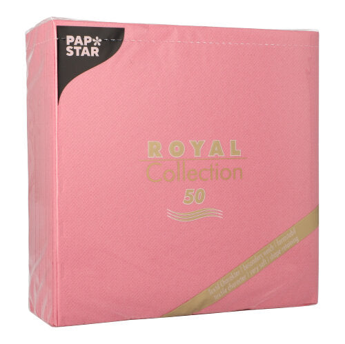 PAPSTAR 50 Servietten "ROYAL Collection" 1/4-Falz 40 x 40 cm rosa-zoom-4