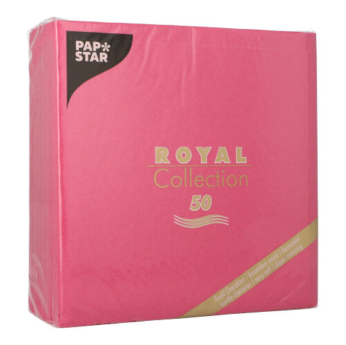 PAPSTAR 50 Servietten "ROYAL Collection" 1/4-Falz 40 x 40 cm fuchsia-zoom-