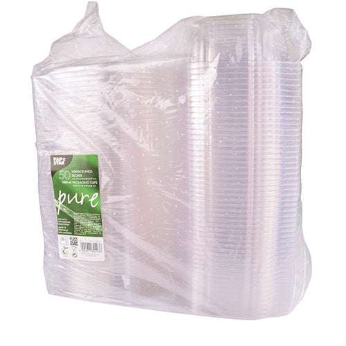 PAPSTAR 50 Feinkost- und Salatschalen mit Klappdeckeln, PLA "pure" glasklar-18