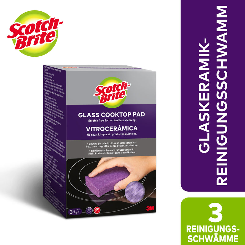 Scotch-Brite™ Glaskeramik-Reinigungsschwamm | Packung (1 Stück)-zoom-