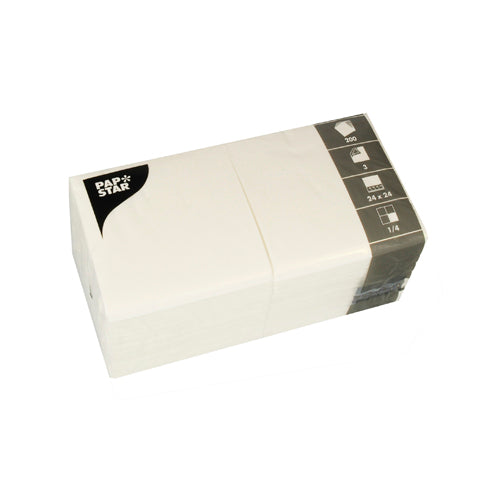 PAPSTAR 200 Servietten, 3-lagig 1/4-Falz 24 cm x 24 cm-zoom-