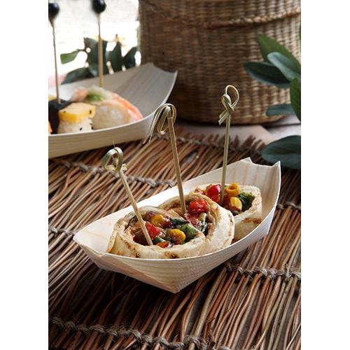 PAPSTAR 50 Fingerfood - Schalen, Holz "pure" "Schiffchen"-14