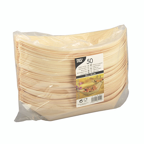 PAPSTAR 50 Fingerfood - Schalen, Holz "pure" "Schiffchen"-zoom-7