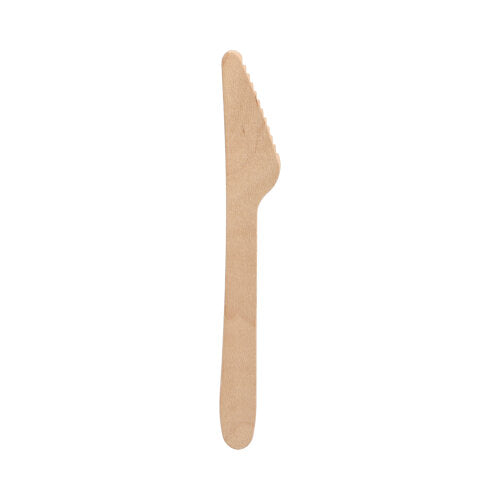 PAPSTAR Messer aus FSC® Holz "pure", 16,5 cm, umweltfreundlich | Papptray (100 Stück)-1