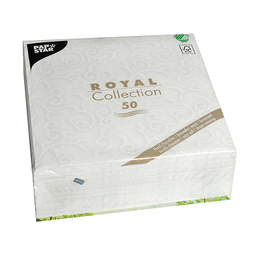 PAPSTAR 50 Servietten "ROYAL Collection" 1/4-Falz 40 x 40 cm weiss-zoom-12