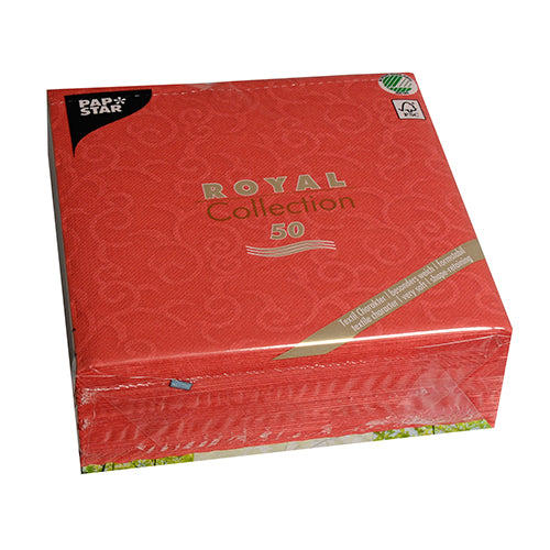PAPSTAR 50 Servietten "ROYAL Collection" 1/4-Falz 40 x 40 cm rot-zoom-11