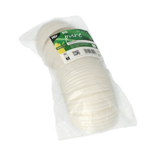 PAPSTAR 50 Dom-Deckel, C-PLA rund 2,1 cm Höhe weiss-zoom-