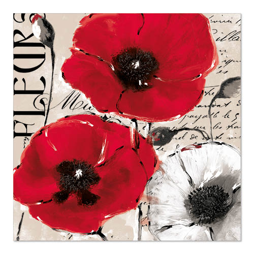 PAPSTAR 20 Servietten, 33 cm x 33 cm 3-lagig 1/4-Falz Design Set 5-6