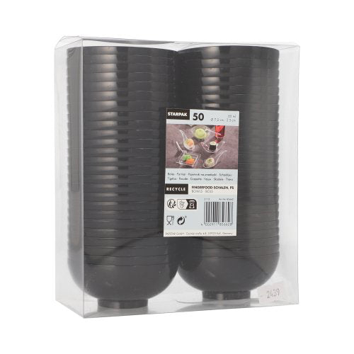 PAPSTAR 50 Fingerfood - Schalen, PS schwarz-2
