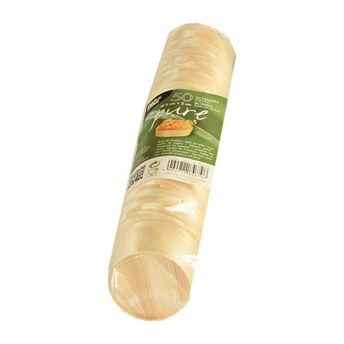 PAPSTAR 50 Fingerfood - Schalen, Holz "pure" rund-zoom-