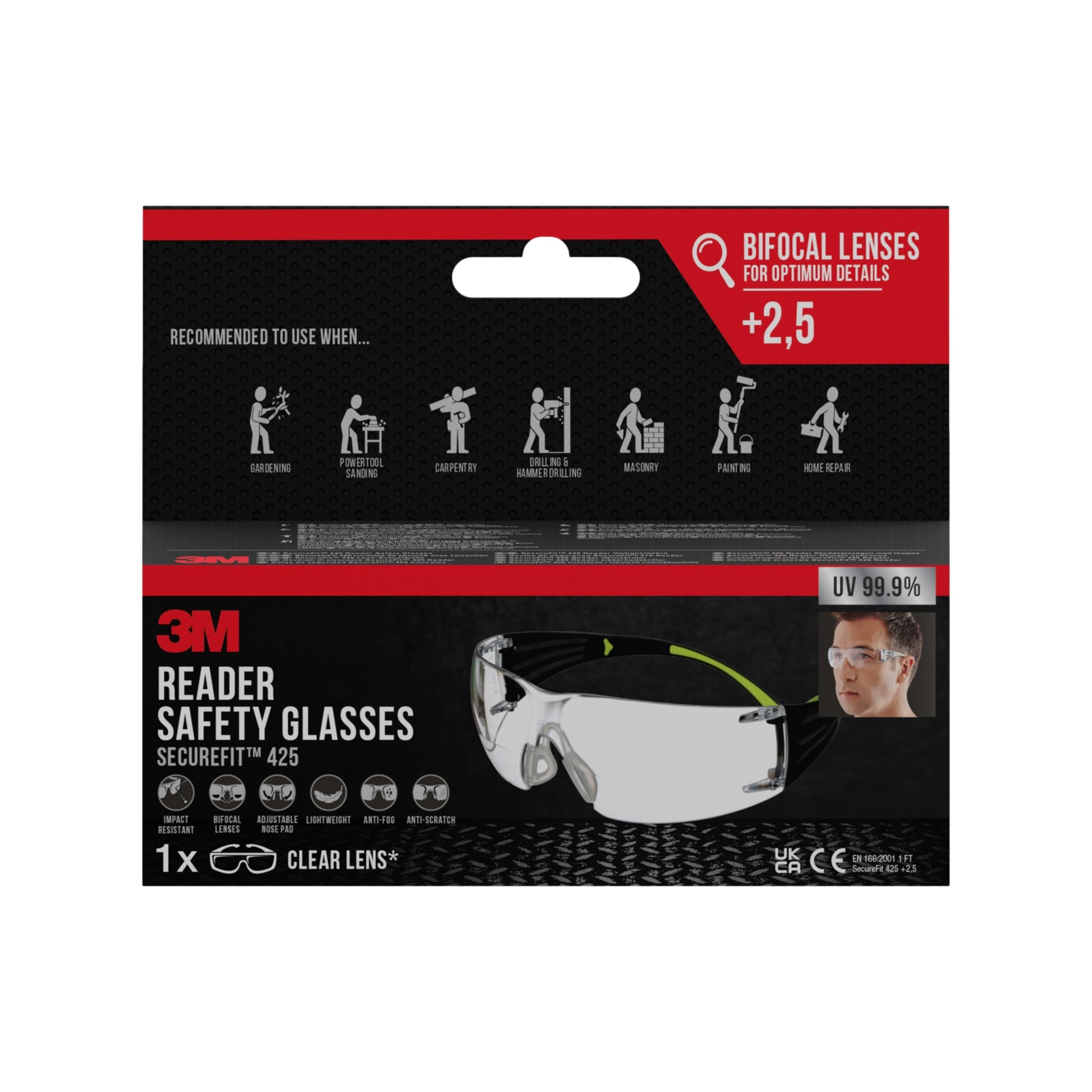 3M™ SecureFit™ Lese-Schutzbrille-2