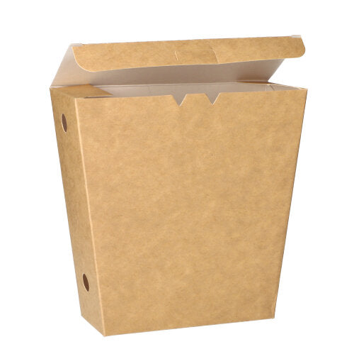 PAPSTAR Pommes-Frites-Schütte, braun, mit Klappdeckel, "pure" | Folie (50 Stück)-3