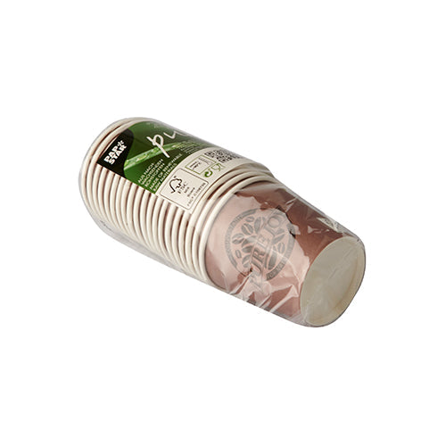 PAPSTAR Trinkbecher Pappe lila "Pure Joy", Ø 6 cm | Schrumpffolie (20 Stück)