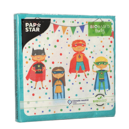 PAPSTAR 20 Servietten, 33 cm x 33 cm 3-lagig 1/4-Falz Design Set 1-zoom-