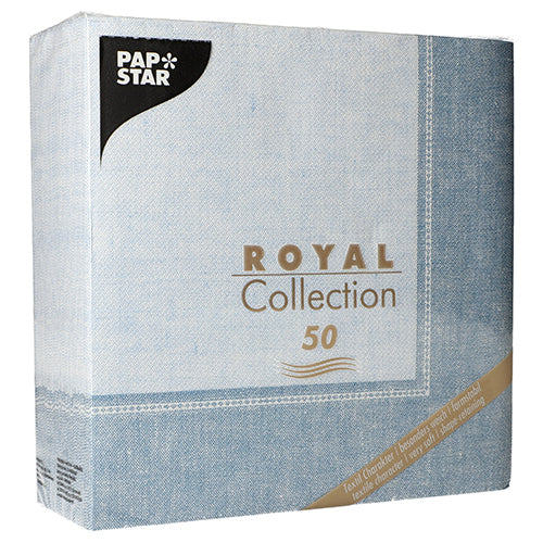 PAPSTAR 50 Servietten "ROYAL Collection" 1/4-Falz 40 x 40 cm blau-7