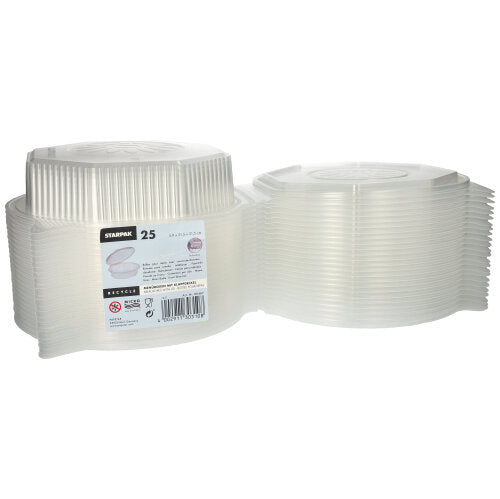 Starpak 25 Menüboxen mit Klappdeckeln, PP transparent 8-eckig - 5,9 cm x 21,5 cm x 21,5 cm-zoom-2