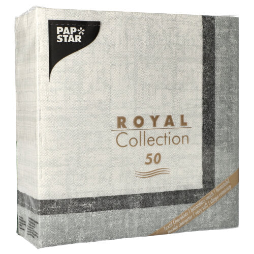 PAPSTAR 50 Servietten "ROYAL Collection" 1/4-Falz 40 x 40 cm Design-19