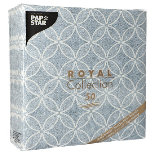 PAPSTAR 50 Servietten "ROYAL Collection" 1/4-Falz 40 x 40 cm blau-10