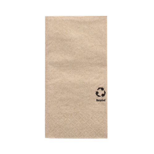 PAPSTAR Servietten 3-lagig, 33x33 cm, natur, aus recyceltem Papier | Folie (100 Stück)