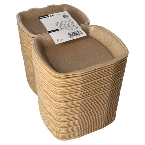 Starpak 50 Menüboxen mit Klappdeckel, XPP 7 cm x 20,5 cm x 24 cm beige-3