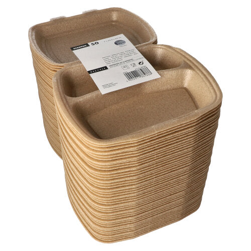 Starpak 50 Menüboxen mit Klappdeckel, XPP 7 cm x 20,5 cm x 24 cm beige-6