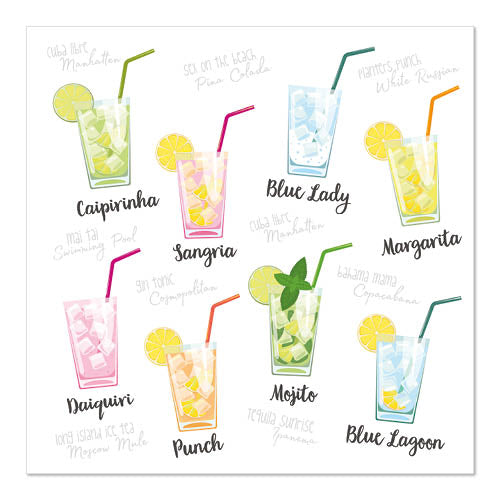 PAPSTAR 20 Servietten, 33 cm x 33 cm 3-lagig 1/4-Falz Design Set 5-16