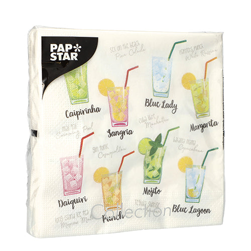 PAPSTAR 20 Servietten, 33 cm x 33 cm 3-lagig 1/4-Falz Design Set 5-17