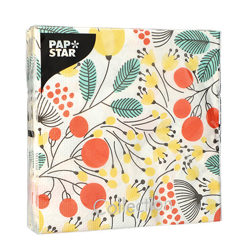 PAPSTAR 20 Servietten, 33 cm x 33 cm 3-lagig 1/4-Falz Design Set 1-17