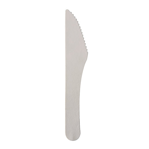 PAPSTAR Messer aus Papier "pure", 15,8 cm, weiß, umweltfreundlich | Beutel (20 Stück)