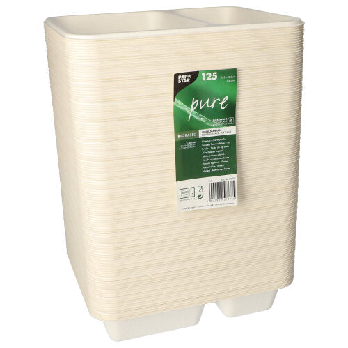 PAPSTAR 125 Siegelschalen, Zuckerrohr 2-geteilt-zoom-5