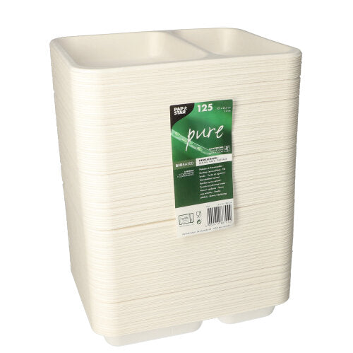 PAPSTAR 125 Siegelschalen, Zuckerrohr 2-geteilt-2