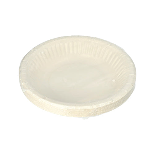 PAPSTAR Schalen rund, 19 cm, 3 cm hoch, weiß, ideal für Feste | Schrumpffolie (12 Stück)