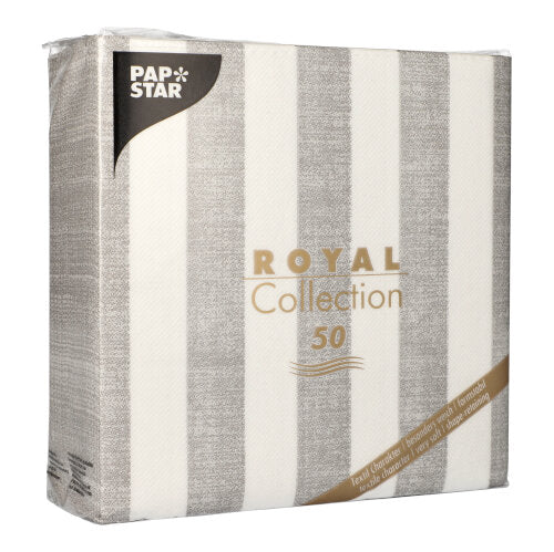PAPSTAR 50 Servietten "ROYAL Collection" 1/4-Falz 40 x 40 cm grau-zoom-