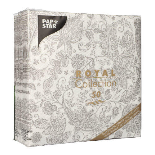 PAPSTAR 50 Servietten "ROYAL Collection" 1/4-Falz 40 x 40 cm grau-24